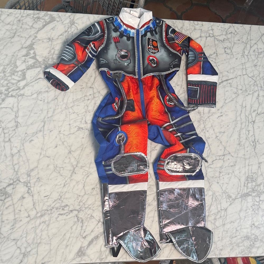 Kids Space Explorer Costume Silver Sz 7/8